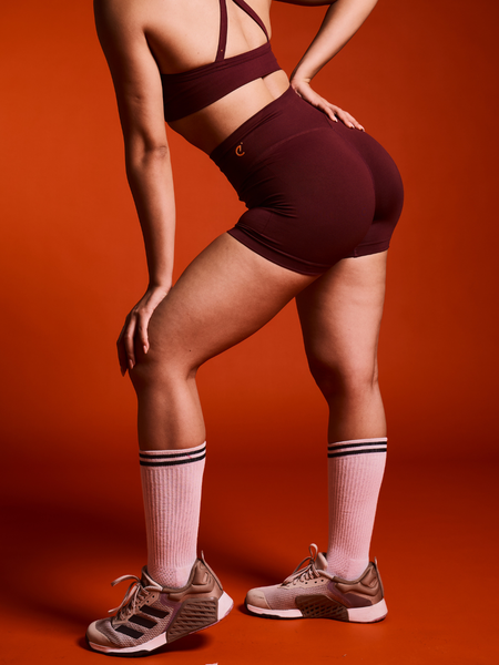 Refina® Seam Shorts Burgundy Red (ขาสั้น)